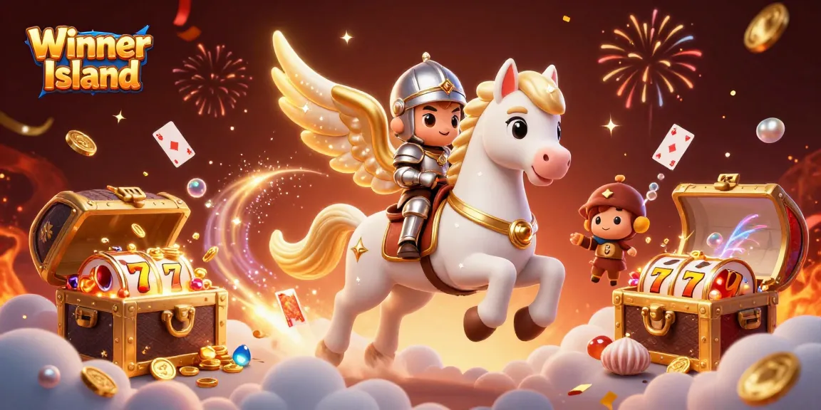 Experience thrilling gameplay at Winner Island with vibrant colors and dynamic casino elements.